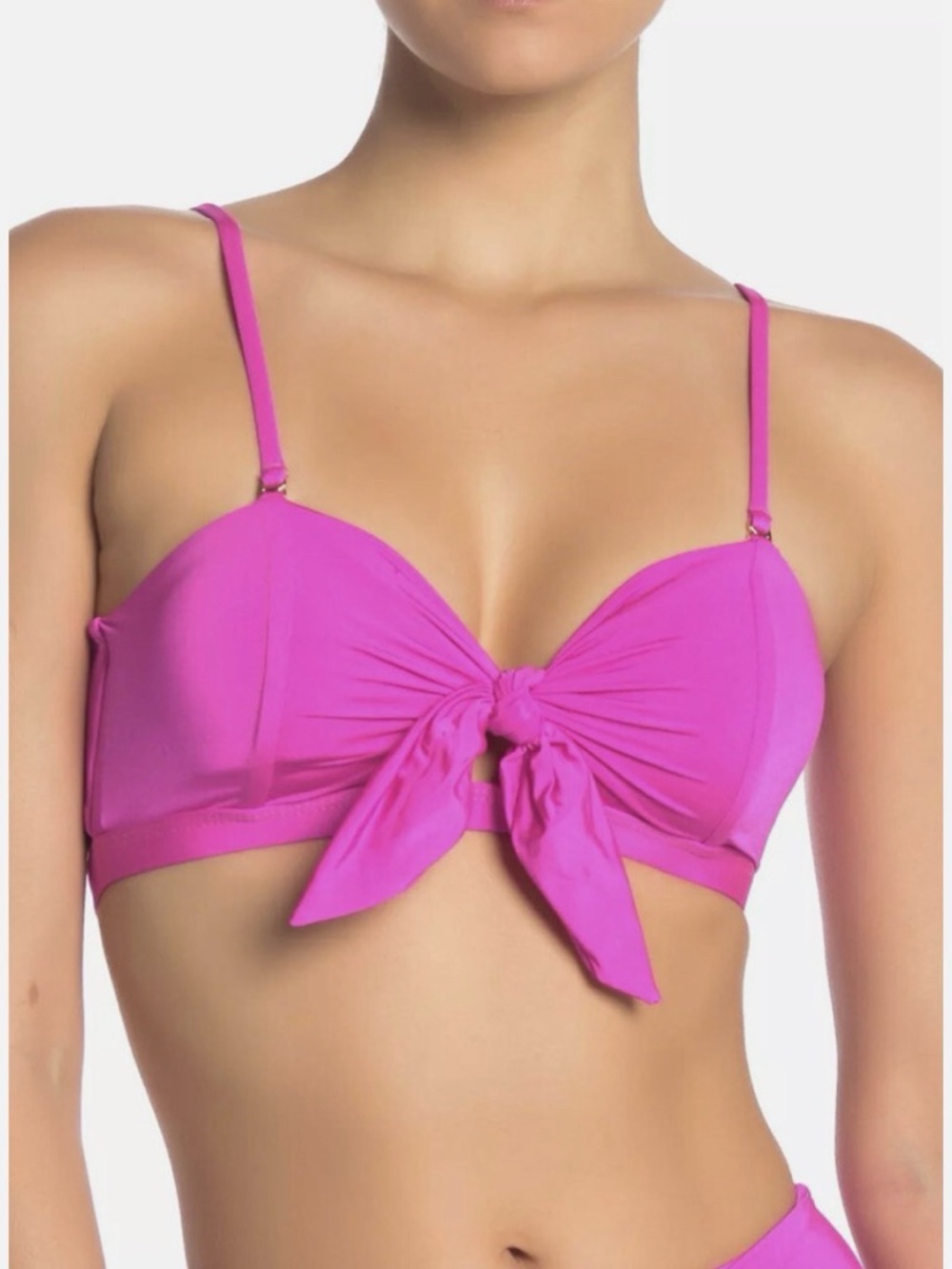 💖 **Trina Turk Fuchsia Knot-Detail Bikini Set – Bold, Flirty & So Chic** 💖